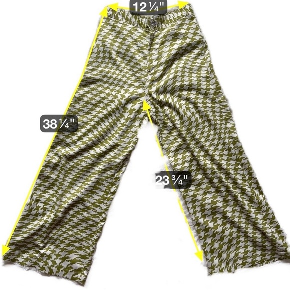 Urban Outfitters Green Palazzo Pants Womens Medium High Rise‎ Boho Retro - Picture 5 of 16